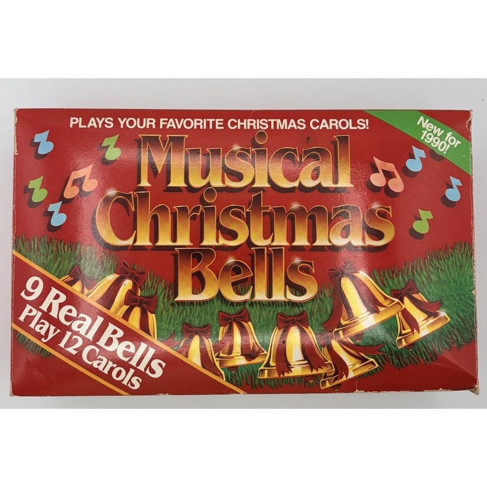 Vintage Ye Merrie Minstrel Caroling Christmas Bells 12 Musical 25 Songs Tested